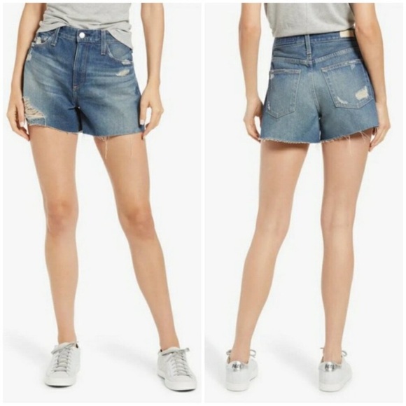 🆕 AG Adriano Goldschmied Alexxis Vintage High-Rise Wedgie Shorts Size 31 - Picture 1 of 9